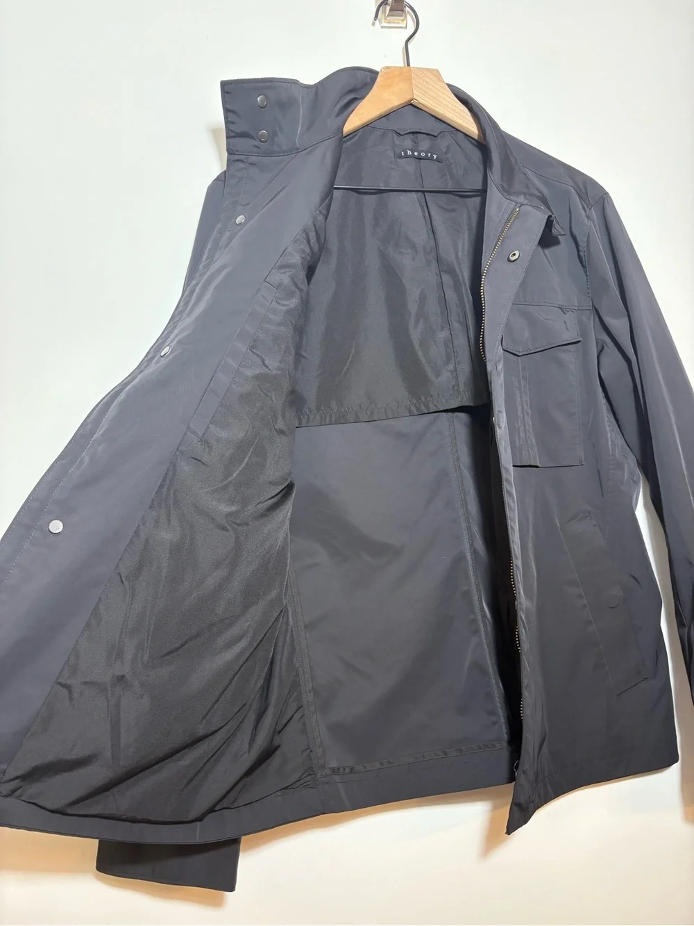 Theory 'Yost N Fuel' Canvas Slim Fit Utility Jacket Ink Black Size M